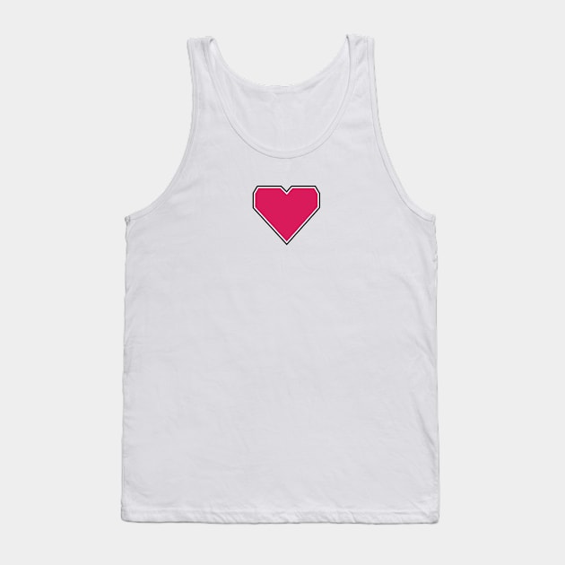 Squared heart Tank Top by The Smudge